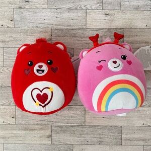 NEW Squishmallows 6.5” / 7” Inch All My Heart & Cheer Bear W Hearts Headband